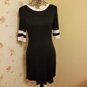 Black Stretchy Casual Dress